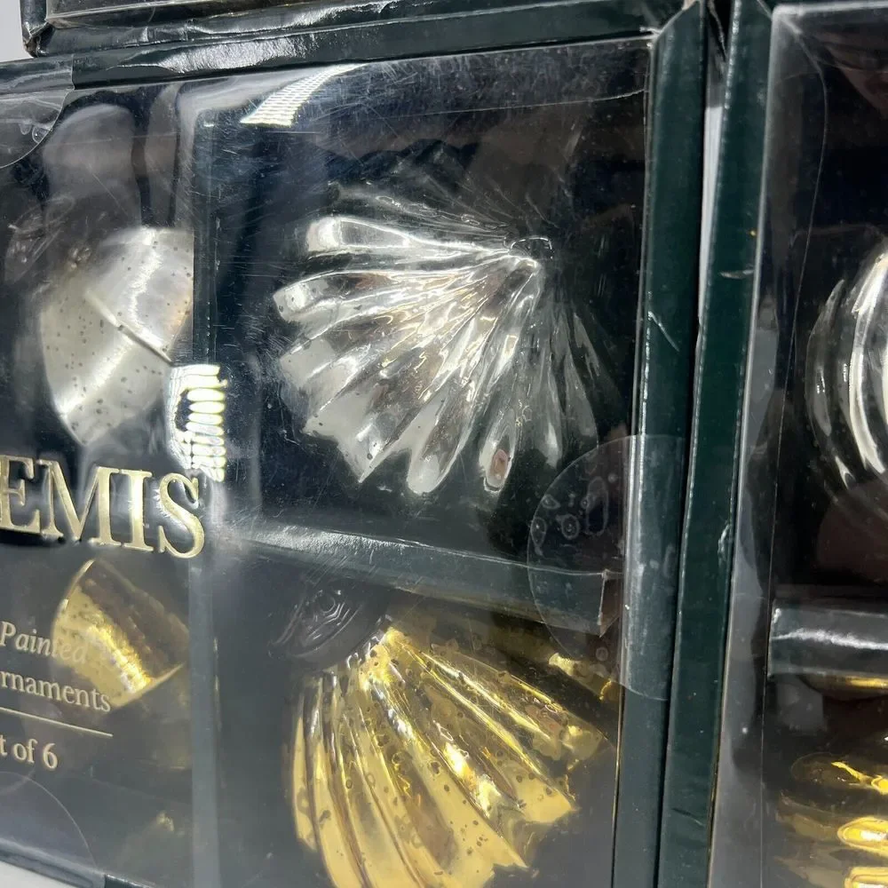 ARTEMIS Mercury Glass Christmas Ornaments 3.75